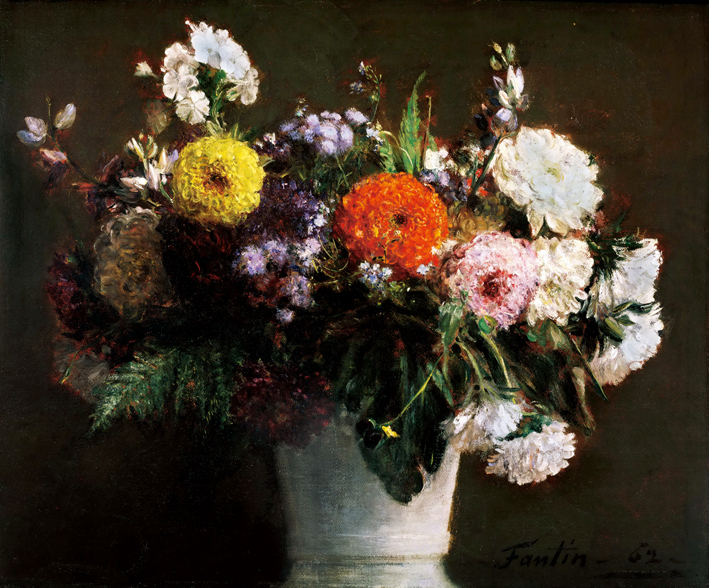  方丹·拉图尔 Fantin-Latour 静物菊花 Still Life with Chrysanthemums